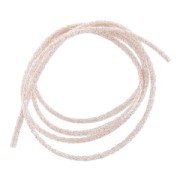 Metallic cord Mokuba 2 mm - Light pink silver thread x1m|raw }}
