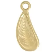 20x8 mm Mussel Shell Charm - Gold-Plated 304 Stainless Steel x1