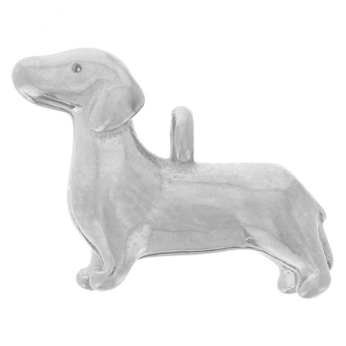 Dachshund Dog Charm 10x13 mm - 316L Stainless Steel x1