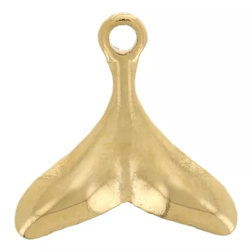 11x11mm 304L Stainless Steel Fishtail Charm - Gold x1
