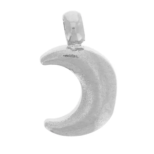 7x4mm 304L stainless steel moon charm x1