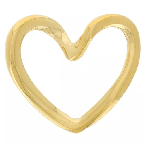 15x17mm 304L stainless steel Hollow heart pendant - Gold x1