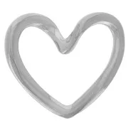 15x17mm 304L stainless steel Hollow heart pendant x1