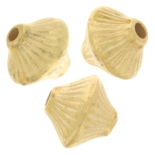 6x7mm CCB acrylic metallic bicones - Gold Tone x10