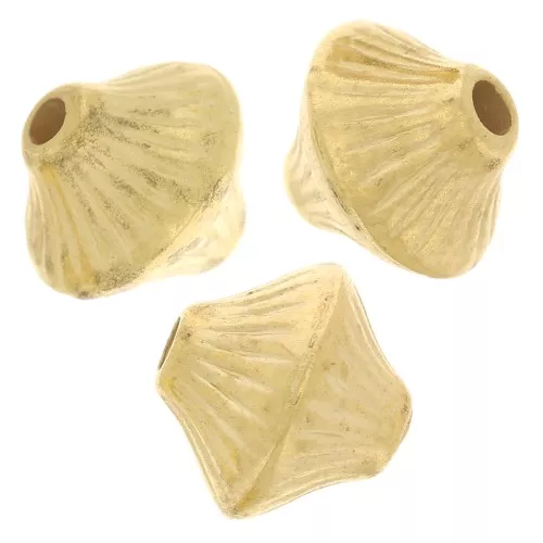 6x7mm CCB acrylic metallic bicones - Gold Tone x10