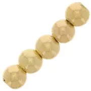 5mm CCB Metallic Acrylic Round Beads - Gold x20