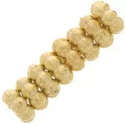 6mm CCB acrylic metallic Flower roundel beads - Gold Tone x50