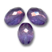 Faceted Olives 13x10 mm Crystal Lila Vega Luster x8|raw }}
