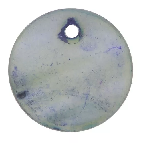Mother-of-Pearl round and thick Sequins 20mm Blue x10