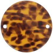 20mm round acetate spacer - Terrazzo Brown - Black x1|raw }}