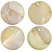 Mother-of-Pearl round and thick  Sequins 20mm  x10