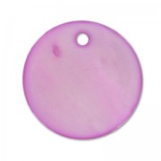 Mother-of-Pearl round and thick Sequins 20mm Rose x10