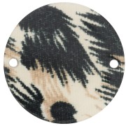 20mm round acetate spacer - Leopard Black - Brown x1|raw }}