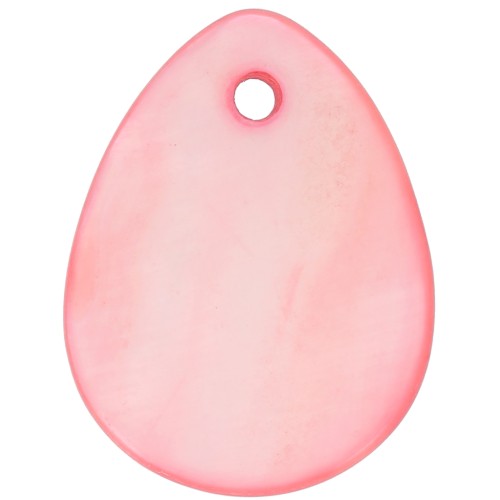 Mother-of-Pearl drop Sequins 20mm Corail x10