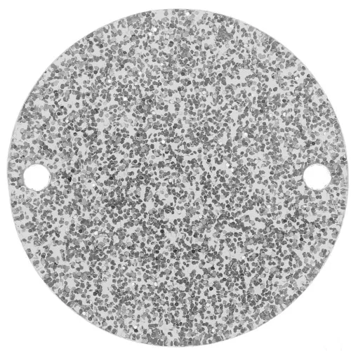 20mm round acrylic spacer - Silver Glitter x1