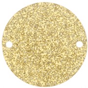 20mm round acrylic spacer - Golden Glitter x1|raw }}
