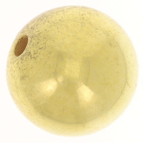 16mm round CCB acrylic metallic bead - Gold Tone x1