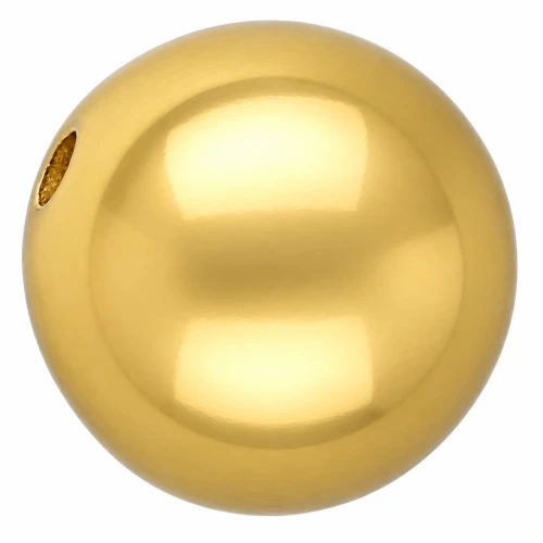 16mm round CCB acrylic metallic bead - Gold Tone x1