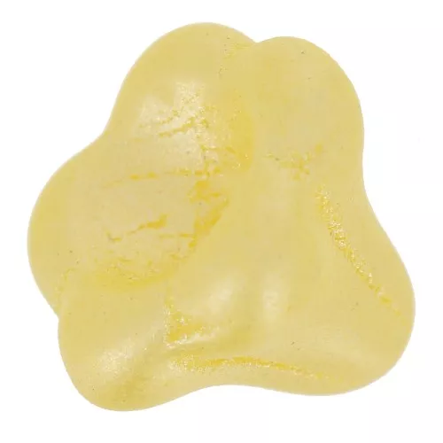 11x13mm Glass bell flower bead - Pastel Yellow Pearl x1