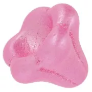 11x13mm Glass bell flower bead - Pastel Pink Pearl x1