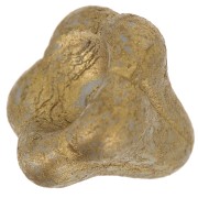 11x13mm Glass bell flower bead - Brown Gold Pearl x1