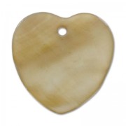 Mother-of-Pearl Heart-shaped Sequins 24mm Bronze x5|raw }}