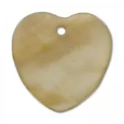 Mother-of-Pearl Heart-shaped Sequins 24mm Bronze x5