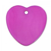 Mother-of-Pearl Heart-shaped Sequins 24mm Amethyst x5|raw }}