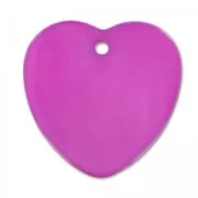 Mother-of-Pearl Heart-shaped Sequins 24mm Amethyst x5