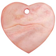 Mother-of-Pearl Heart-shaped Sequins 24mm Coral x5|raw }}