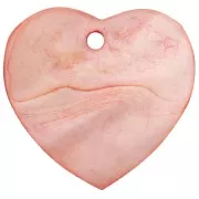 Mother-of-Pearl Heart-shaped Sequins 24mm Coral x5