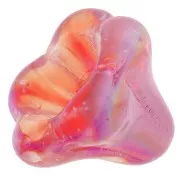 11x13mm Glass bell flower bead - Crystal Red AB x1