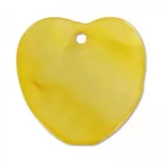 Mother-of-Pearl Heart-shaped Sequins 24mm yelloworange x5