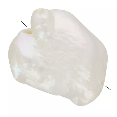 Irregular Keshi baroque freshwater pearl - 10 to 14 mm - AAA Grade - White x1