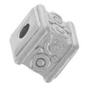 5mm Stainless steel 316L Bead cube arabesque pattern x1|raw }}