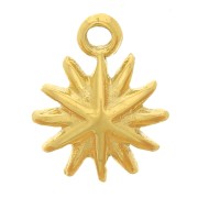6.5 mm North Star Charm - Gold-Plated 304 Stainless Steel x1
