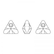 PureCrystal Triangle pendant 6628 8 mm Crystal Silver Night x1