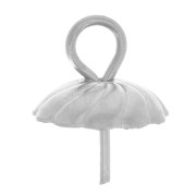 304L stainless steel Pendant fasteners for 7 and 9mm half-drilled beads x5