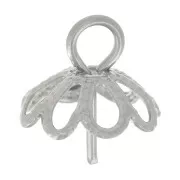 10mm Stainless steel 304L Pendant holders for 8 & 10mm half-drilled beads x5