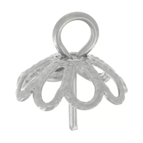 10mm Stainless steel 304L Pendant holders for 8 & 10mm half-drilled beads x5