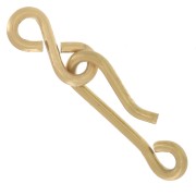 20x5mm 304L stainless steel Hook clasp - Gold x10