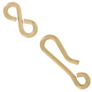 20x5mm 304L stainless steel Hook clasp - Gold x10