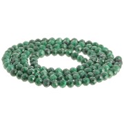 Round faceted beads 3 mm gemstone - Malachite x39cm