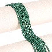 Round faceted beads 3 mm gemstone - Malachite x39cm