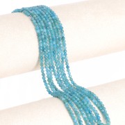 3mm Round faceted gemstone beads - Apatite x39cm