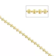 ball chain 1.3mm satiné Fine Gold Plated  x 1m