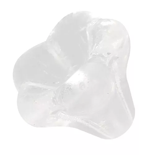 11x13mm Glass bell flower bead - Crystal x1