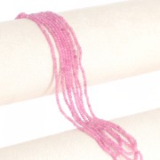 2mm Round faceted gemstone bead - Pink Tourmaline x39cm