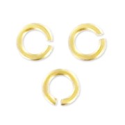 Jumprings open 3.3x0.6mm fine Gold plated satiné x10|raw }}