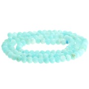4x3mm Round flattened faceted beads - Amazonite x40cm|raw }}
